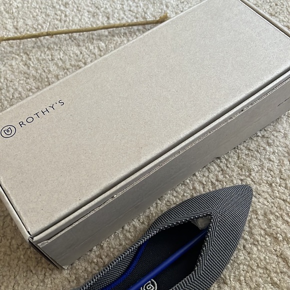 NWT Rothy’s Cloud Grey Birdseye The Point Flat - Picture 6 of 11